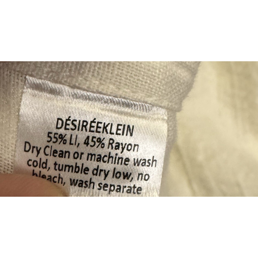 Desiree Klein Hedy Sleeveless Wrap Dress Ivory Size Small - Picture 12 of 12
